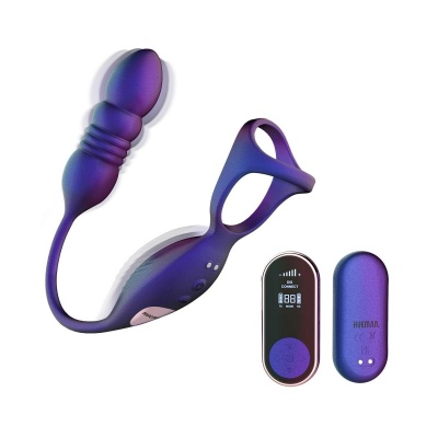 Foto van Hueman - Deep Impact Cock- & Ballring - Met Stotende Prostaatstimulator