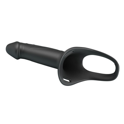 Landon Black Vibrating Strap-On - image 6