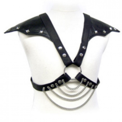 Leather Body Metal Shoulders Harness Men
