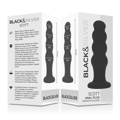 Scott Premium Silicone Anal Plug Black - image 5