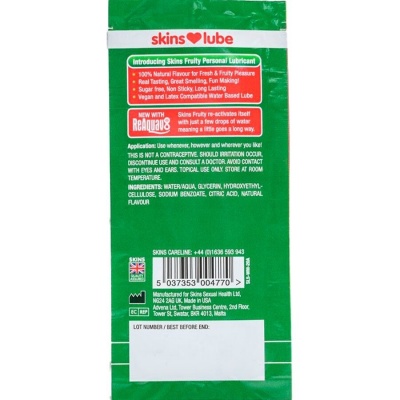 SKINS - Fruity Water-based Lubricant Watermelon Single-dose 5 ML - image 2