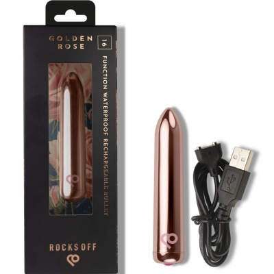 Rocks-Off Rechargeable Vibrating Bullet Golden Rose - image 6
