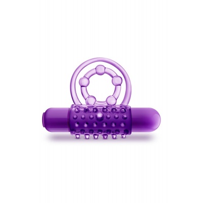 Foto van Blush - Play With Me The Player Vibrerende Dubbele Cockring met Ball Strap