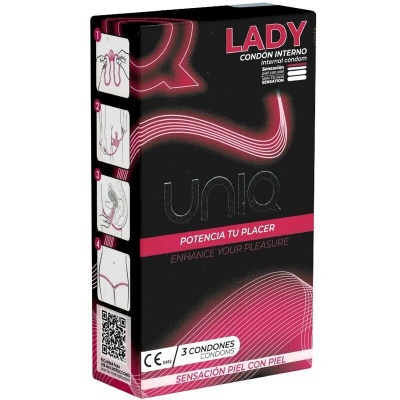 Uniq Lady Latex-Free Female Condoms with Garter 3 Units - image 1