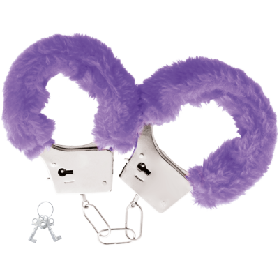 Darkness Purple Lined Metal Handcuffs - image 2