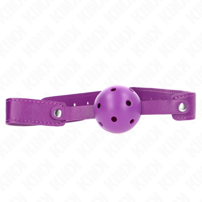 Kink Breathable Ball Gag, Purple, 4.5cm, 65x2.5cm - image 1