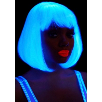 Leg Avenue Phosphorescent Bob Wig White - image 2