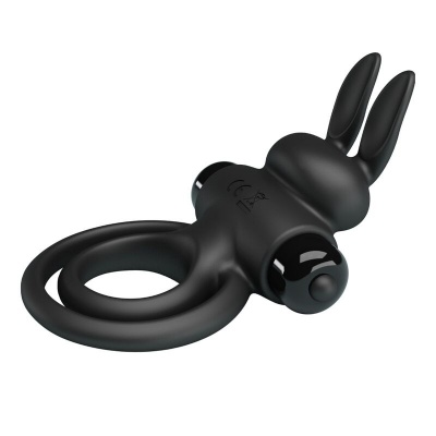 Pretty Love Black Rabbit Vibrator Ring III - image 4