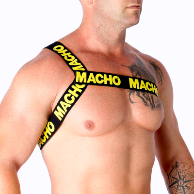 Macho Roman Harness Yellow S/M - image 2