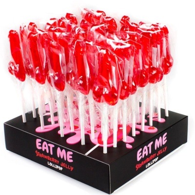 Secretplay - Display Assortment Penis Lollipops Strawberry 40 Units - image 1