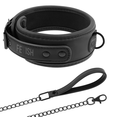 Fetish Submissive Neoprene Collar with Leash - image 1