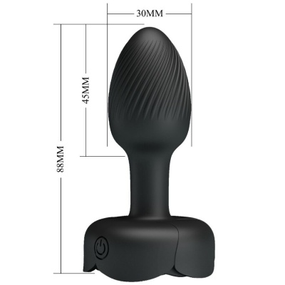 Pretty Love Olman LED Anal Plug Black 8.8CM - image 6