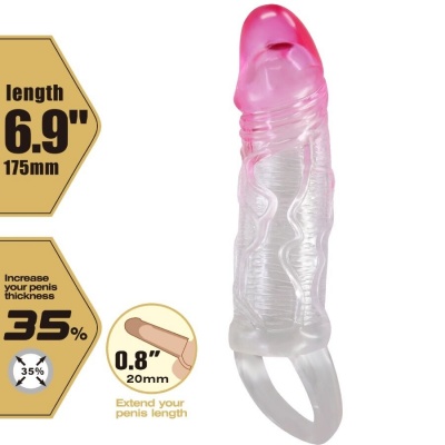 Pretty Love Odes Realistic Enlargement Sheath 2cm - image 5