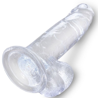 King Cock Clear Realistic Penis with Balls 15.2cm Transparent - image 4