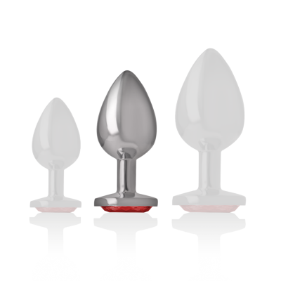 Intense - Metal Anal Plug With Red Crystal Size M - image 5