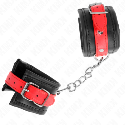 Kink Wrist Restraints, Black with Red Belt - image 3