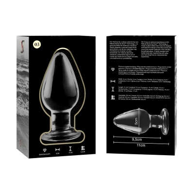 Model 3 Anal Plug Borosilicate Glass Transparent 11 cm -o- 5 cm - image 6