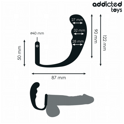 Addicted Toys Anal Plug with Ring Silicone Model 4 - image 4