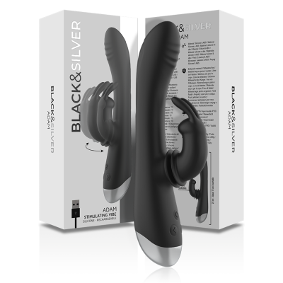 Black&Silver DJ Adam Rabbit Vibrator Black - image 9