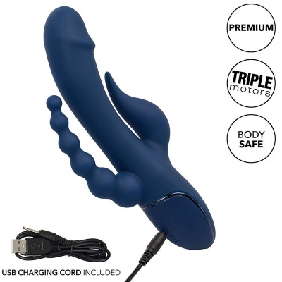 CalExotics Triple Orgasm Vibrator Blue - image 10