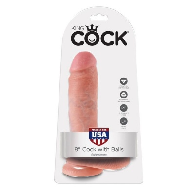 King Cock 8 Dildo Flesh Balls 20.3 CM - image 2