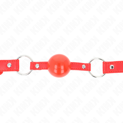 Kink Tpe Ball 4cm Gag with Red Lock - image 3