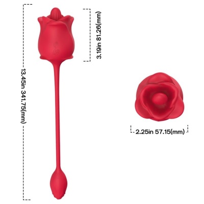 Armony 2-In-1 Pink Suction Stimulator with Red Tail - image 4