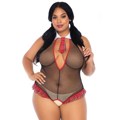 Leg Avenue Schoolgirl Crotchless Teddy