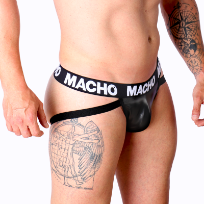 Macho MX25NC Jockstrap Black Leather L - image 2