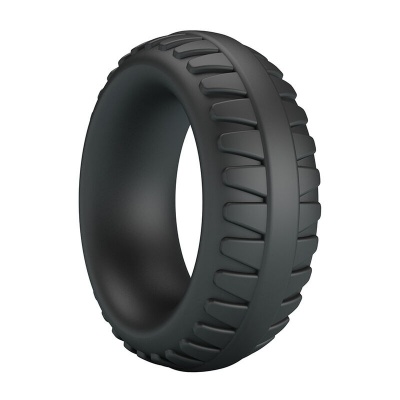 CRAZY BULL - Merritt Textured Silicone Cock Ring Black - image 5
