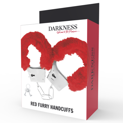 Darkness Red Lined Metal Handcuffs - image 3