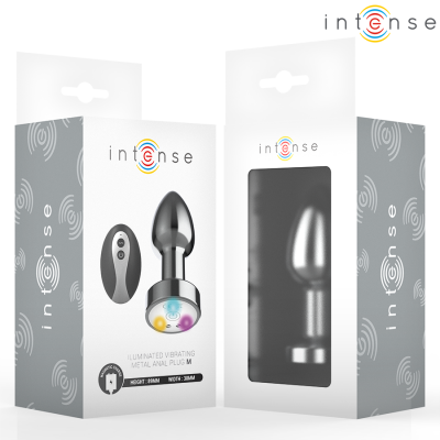 INTENSE Vibrating Metal Anal Plug LED Remote Size M - image 3