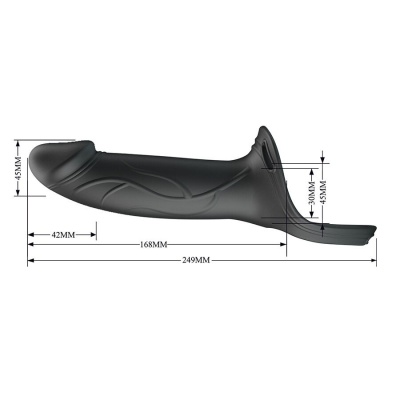 Landon Black Vibrating Strap-On - image 7