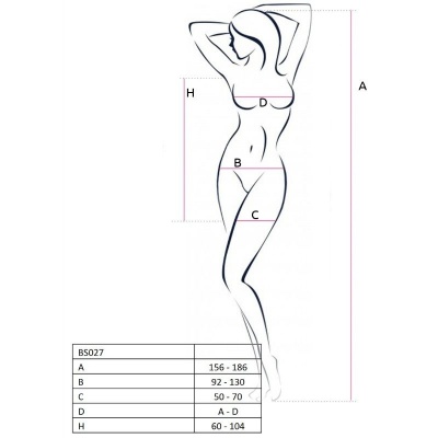 Passion BS027 Red Fishnet Bodystocking One Size - image 2