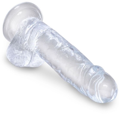 King Cock Clear Realistic Penis with Balls 15.2cm Transparent - image 3