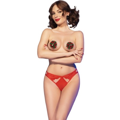 Chilirose CR 4839 Christmas Set Nipple Covers + Panties - image 1