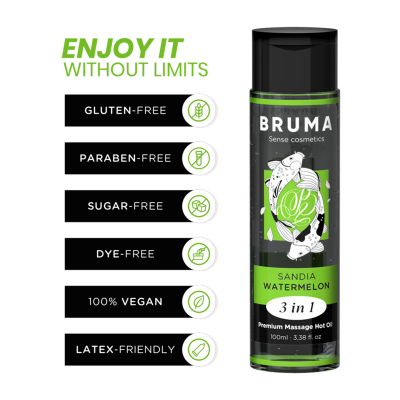Bruma Premium Massage Hot Oil Watermelon 3-in-1 100ML - image 1