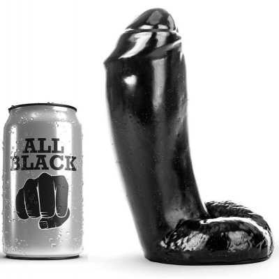 All Black Realistic Dildo 18 CM