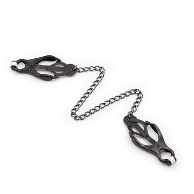 Ohmama Fetish Japanese Nipple Clamps with Black Chain - image 2