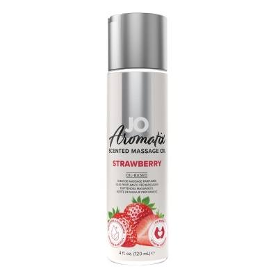 Foto van JO - Aromatix Scented Massage Oil Aardbei - 120 ml
