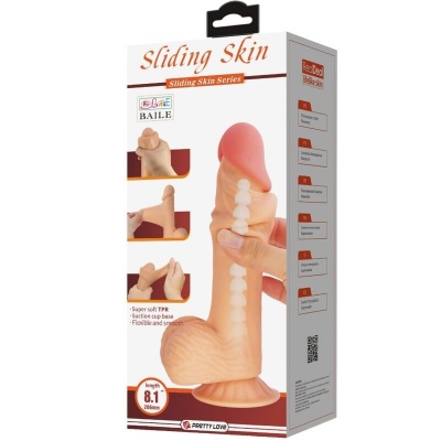 Pretty Love Sliding Skin Dildo Flesh 20.6 CM - image 7