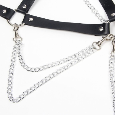 Subblime Leather Harness Bra Chain Details - image 5
