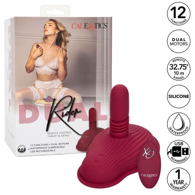 CalExotics Rider Massager Double Motor Remote Control Red - image 2