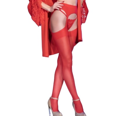 Chilirose CR 4312 Garter Stockings, Red, S/M - image 2