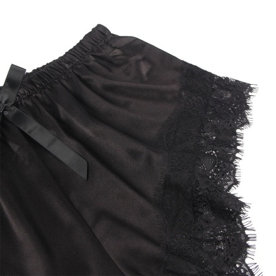 Subblime 953935 Casual Silk Nightgown + Lace Pants Black - image 6