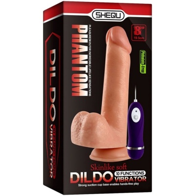 Shequ Phantom Vibrating Dildo With Remote Control 20 CM - image 7