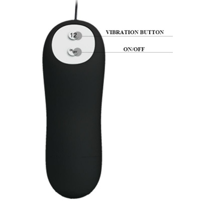 Anal Plug Anchor Form Silicone 12 Vibration Modes Black - image 2