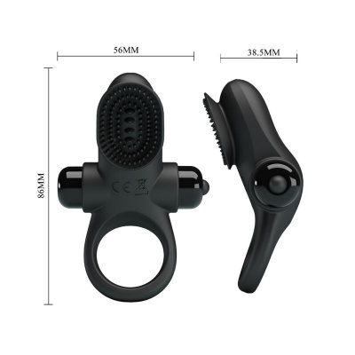 Pretty Love Black Vibrator Ring II - image 6