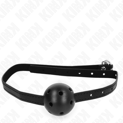 Kink Simplicity Breathable Ball Gag, Black, 4.5cm - image 3