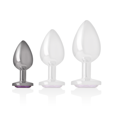 Intense - Aluminum Metal Anal Plug With Violet Crystal Size S - image 5
